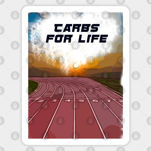 Fasbytes Running ‘Carbs for life’ Sticker by FasBytes